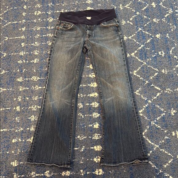 7 For All Mankind Maternity Blue Women's Jeans - Picture 1 of 6